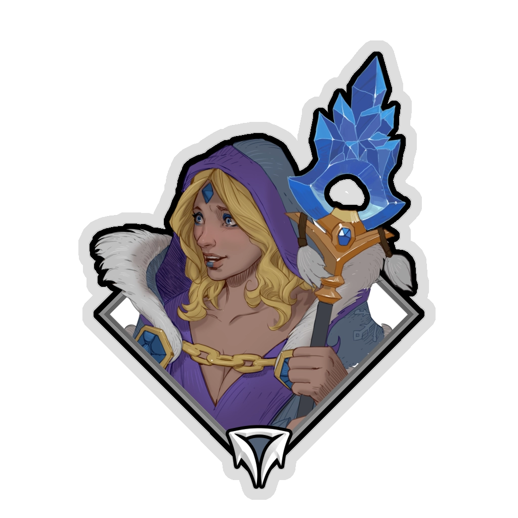 Glitter Crownfall Sticker - Crystal Maiden (Staff)